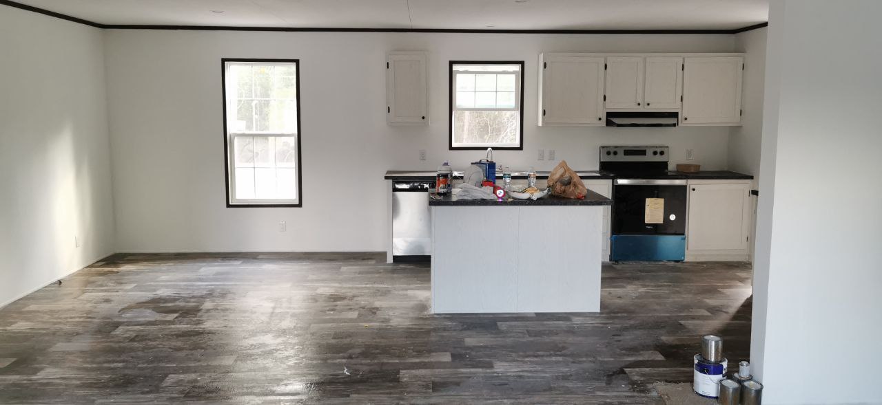 Interior painting of VOG walls in a manufactured home