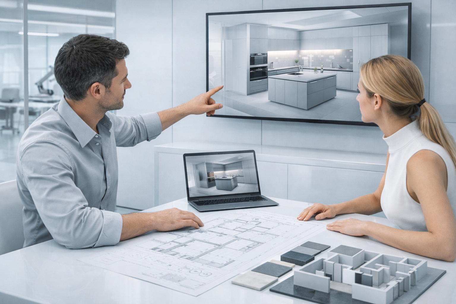 Custom kitchen design and planning for cabinetry layout