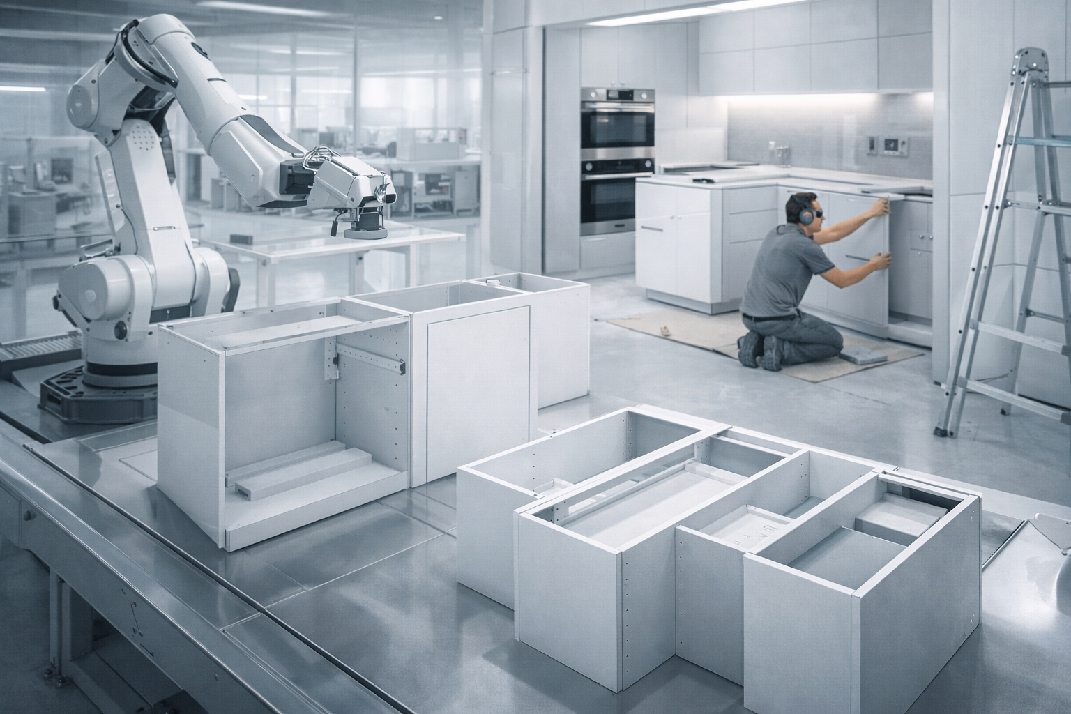 Custom kitchen cabinet manufacturing for bespoke kitchen projects