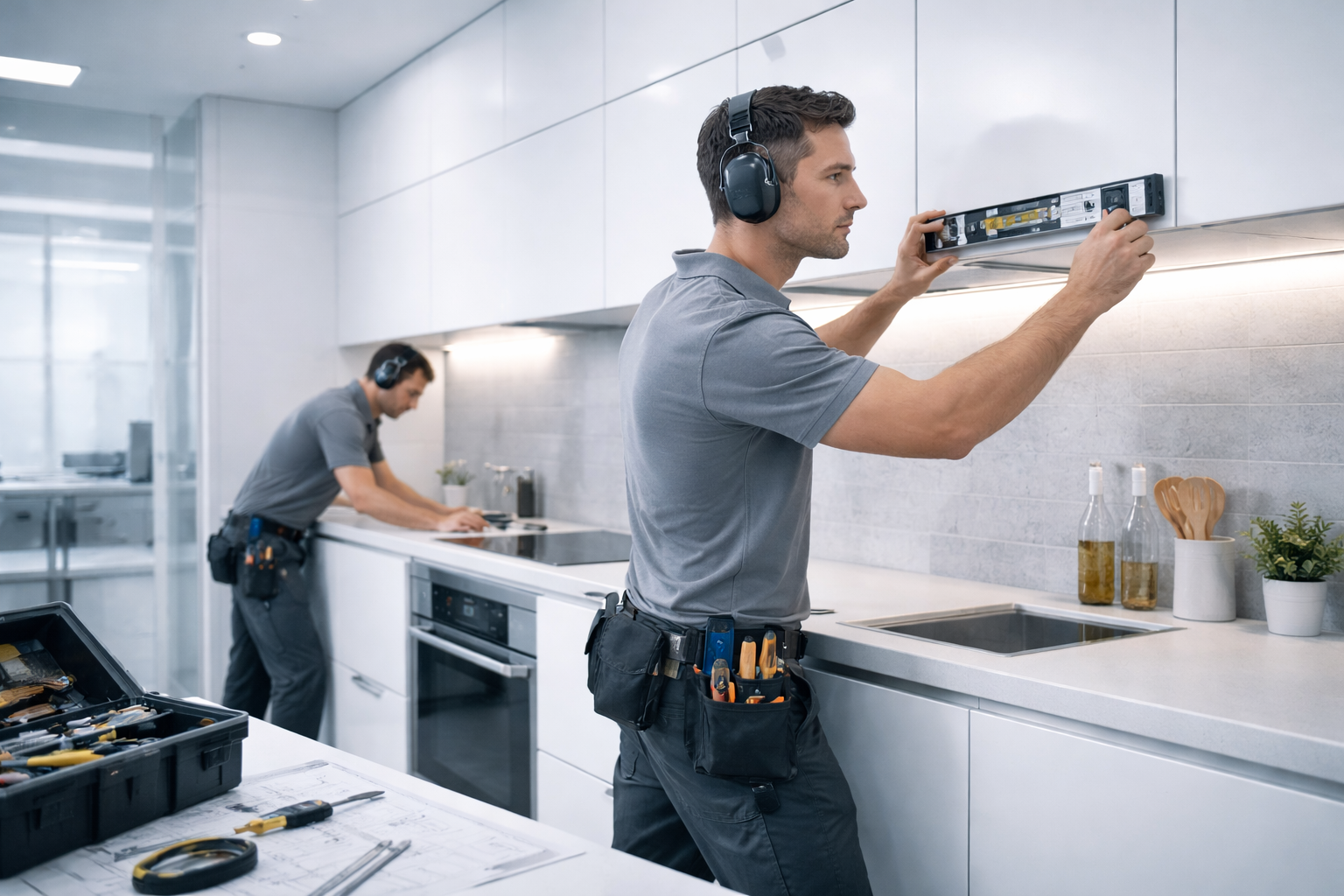 Professional kitchen cabinet installation