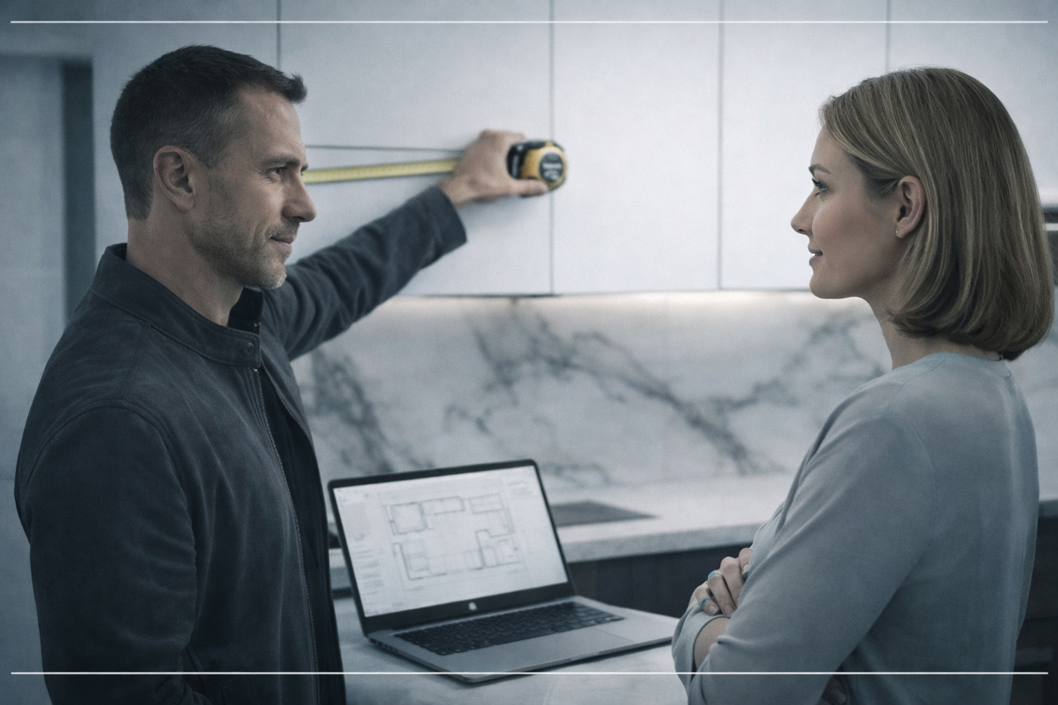 Kitchen cabinet consultation and measurements for semi custom cabinets