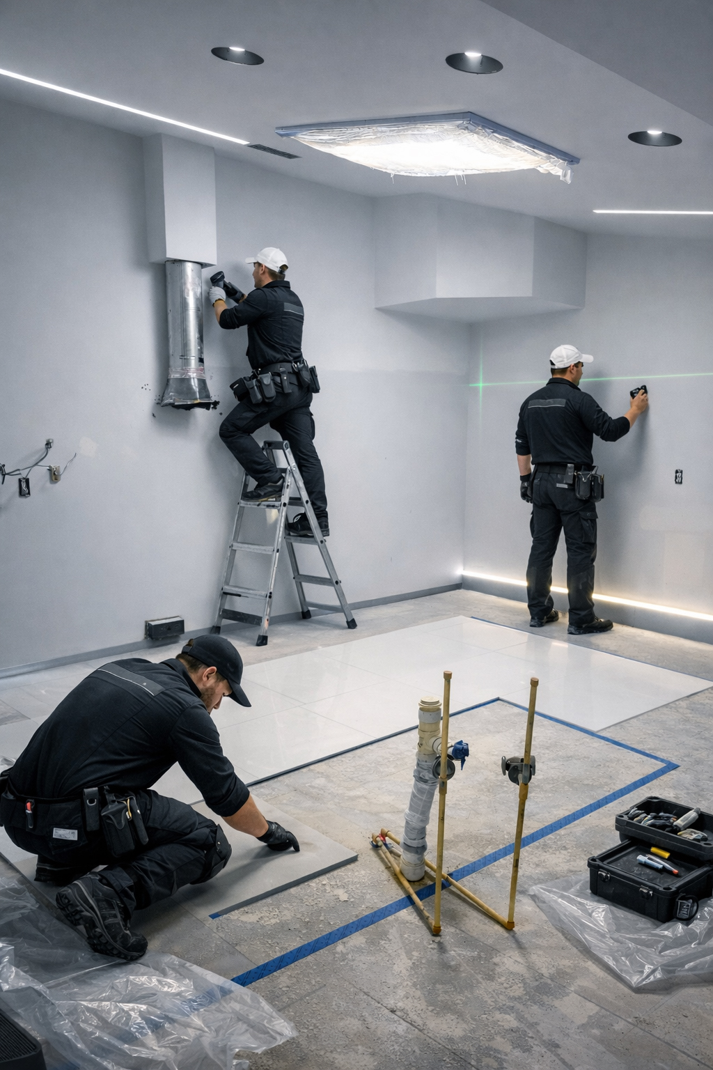 Kitchen renovation while custom kitchen cabinets are being built