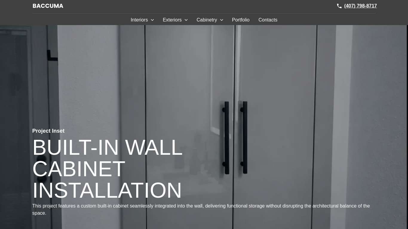 Built-In Wall Cabinet Installation | Baccuma Construction